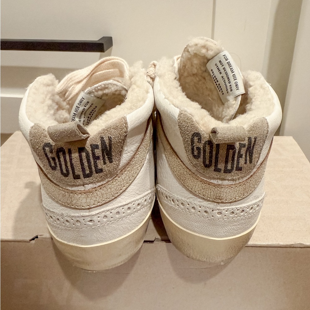 Golden Goose Women's White and Tan High-Top Sneakers - Picture 3 of 6